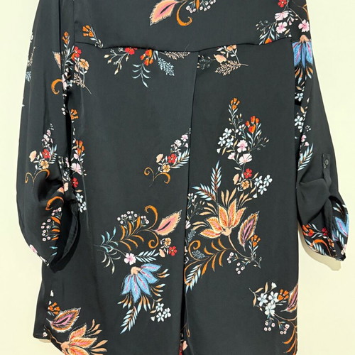 Stradivarius black floral shirt like new