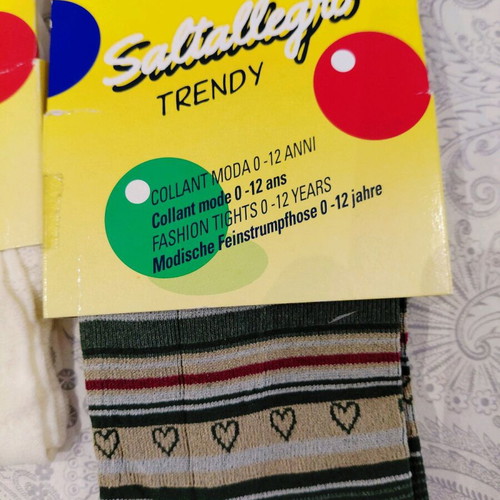 Golden Lady children's tights No 2-4 new, beige and brown, pack of 3