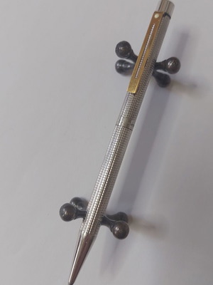 Sheaffer Targa 1010X Diamond Squares pen used, silver-plated