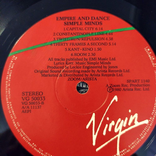 Simple Minds Empires And Dance 12'' Vinyl LP used, Greek pressing