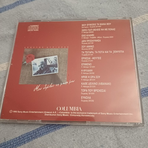 Christos Kyriazis Mou Thymizeis Ti Mana Mou CD album, laiko