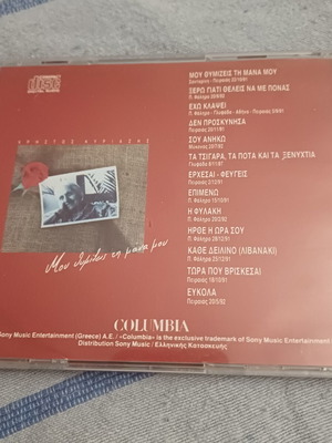 Christos Kyriazis Mou Thymizeis Ti Mana Mou CD album, laiko