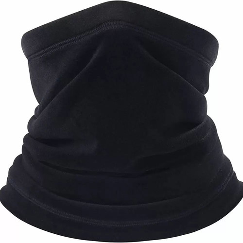 Fleece Neck Warmer Black New, One Size