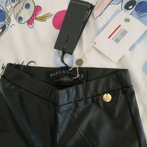 Mangano leather leggings new, elastic fit