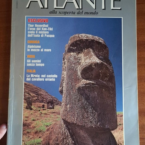 Atlante Italian Geographic Magazine used, December 1987 edition