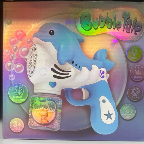 Bubble Gun dolphin-shaped with LED light new
