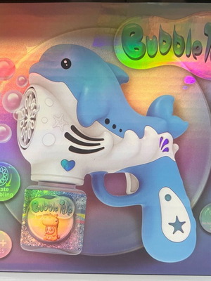 Bubble Gun dolphin-shaped with LED light new