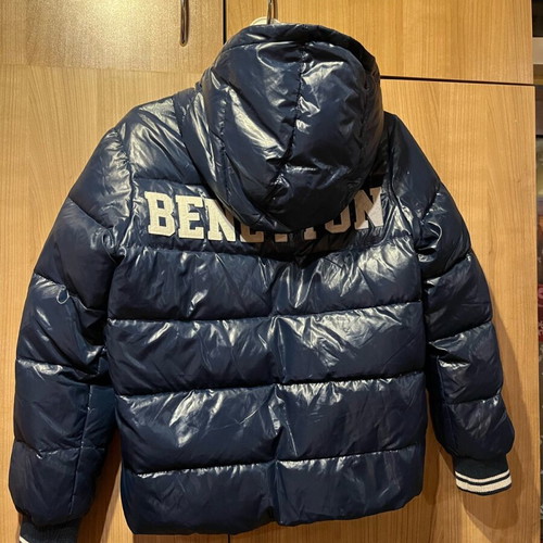Benetton kids jacket like new, blue, down and feathers
