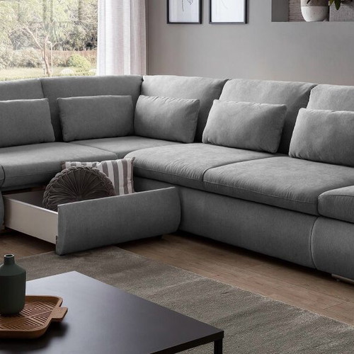 Corner sofa bed new with storage space
