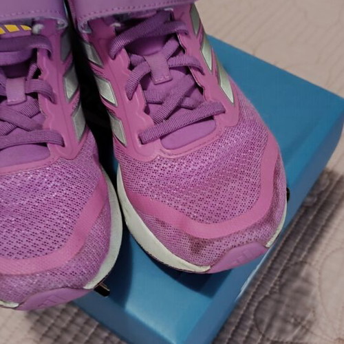 Adidas athletic shoes used, size 35, multicolor purple