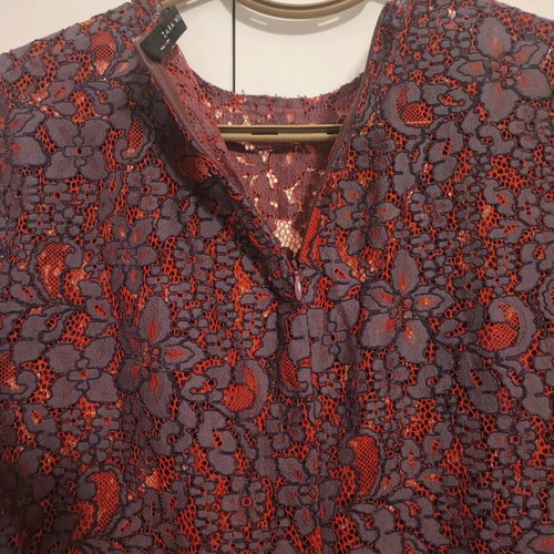 Zara blouse semi-transparent with perforated floral design, size M, like new