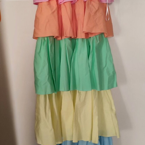 Cotton summer dress multicolored, new, One Size