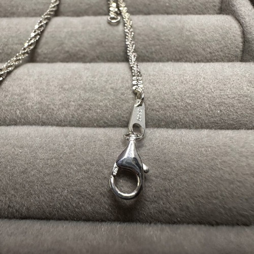 925 Sterling Silver Glitter Margarita Chain 45 cm new