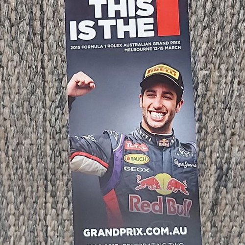 Formula 1 Australian Grand Prix 2015 memorabilia used, 2 lanyards, track map
