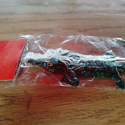 Biokonto rare rubber crocodile toy 60s new in original packaging