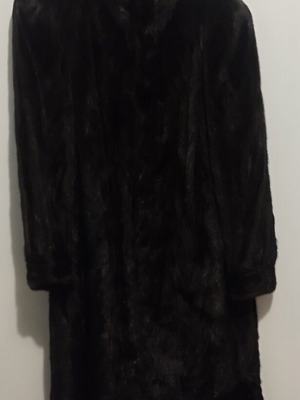 Fur genuine black 1m length size small/medium like new