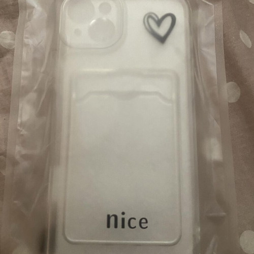 Transparent card holder shockproof case for iPhone 14 Plus new