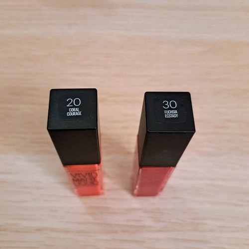 Maybelline Vivid Matte Liquid 2 pieces new in coral courage 20 & fuchsia ecstasy 30 shades