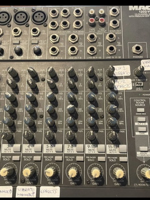 Mackie 1202 VLZ PRO mixer like new, 8 channels for home studio
