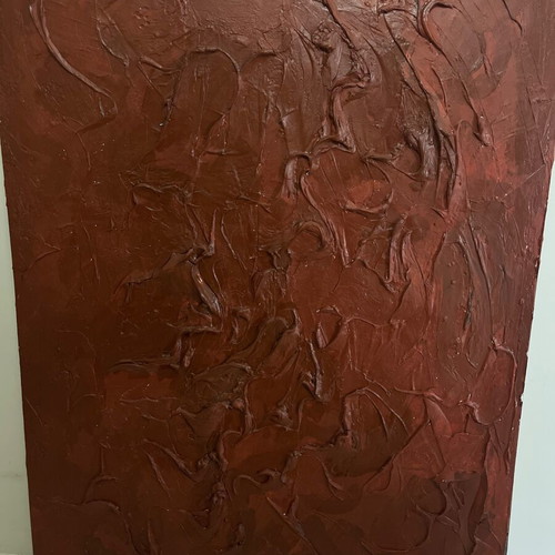 Contemporary acrylic painting with putty texture