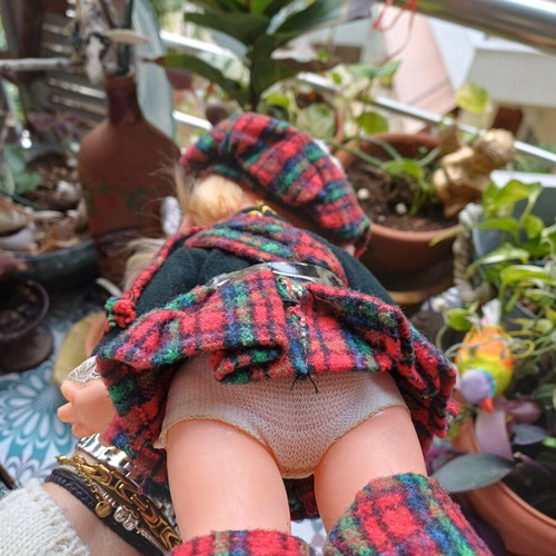 Scottish vintage doll 0.35 height like new