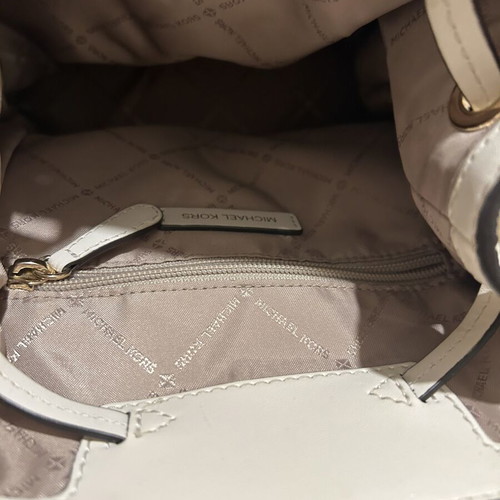 Michael Kors leather backpack, beige