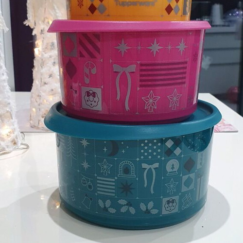 Tupperware canister set 3 pieces 2.1 l, 1.4 l, 590 ml new