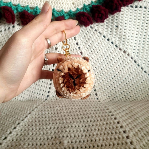 Crochet Capybara handmade keychain new