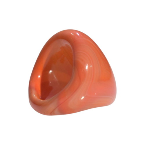 Folli Follie Orange Resin Ring Like New with Murano Style