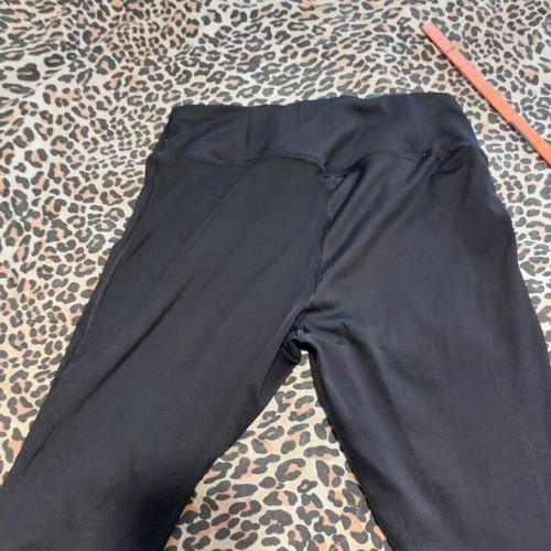 Crivit sports leggings used with calf transparency black size M