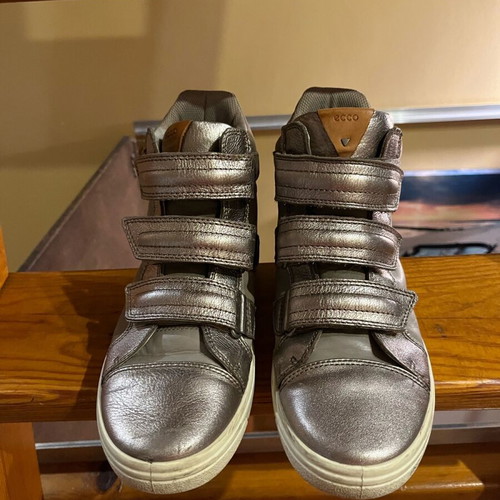 Ecco women's sneakers like new, natural leather, beige