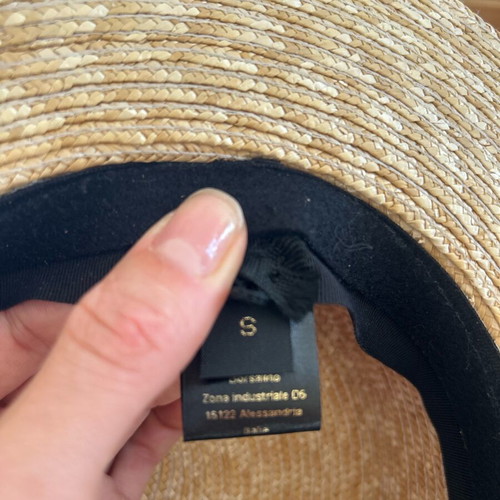 Borsalino Straw Boater Hat New, Handmade Italy Riviera Style