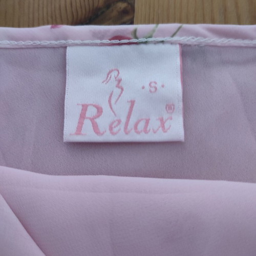 Chiffon nightdress negligee pink floral Relax brand like new