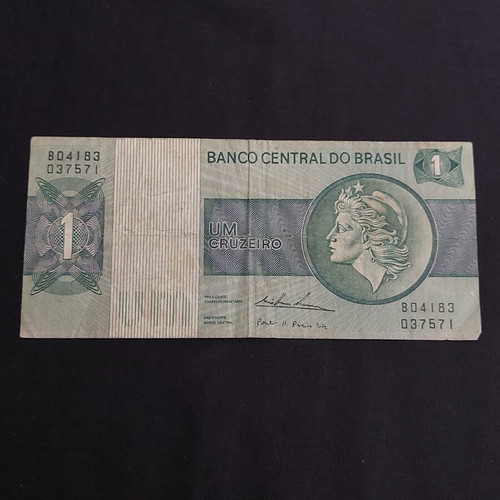 Brazil 1 Cruzeiro banknote used