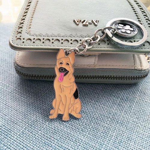 German Shepherd dog keychain new