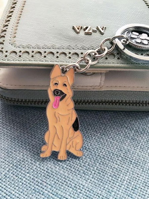 German Shepherd dog keychain new