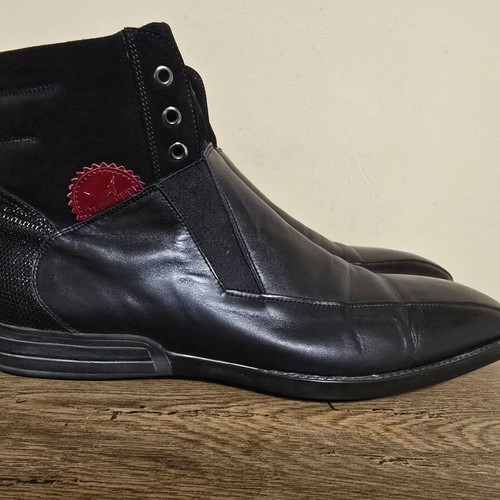 4US Cesare Paciotti men's boots like new, leather and suede, size 44