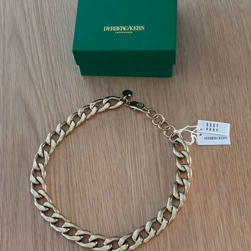 Dyrberg/Kern Jazz SG Gold necklace new, chunky gold chain