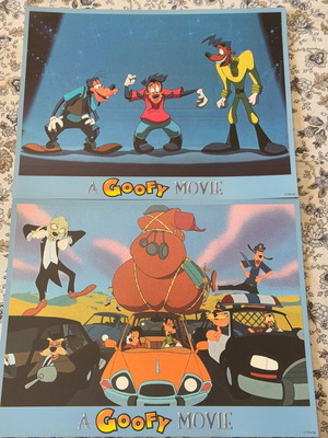 A Goofy Movie Official Poster Set like new, 8 pieces collectible