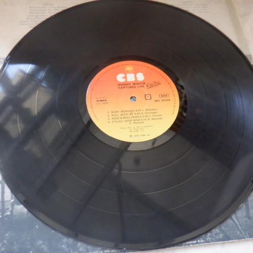 Johnny Winter Captured Live vinyl album used, Greek pressing, blues