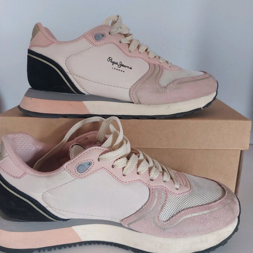 Pepe Jeans sneakers used, size 37, pink sports shoes