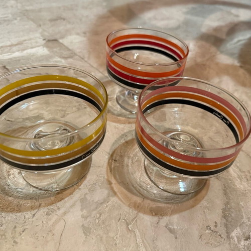 Vintage Pierre Cardin ice cream bowls set of 6, new