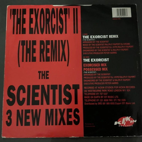 The Exorcist 2 The Scientist 12 inch vinyl used, remix version