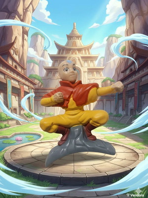 Avatar The Last Airbender Aang Figure used Burger King 2006 collectible