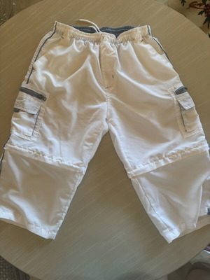 Men's Cargo Capri Pants off-white, size L, like new