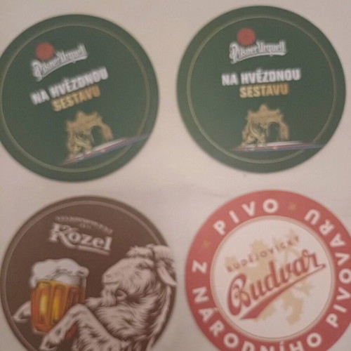 Souvenir coasters from Czechia new for glass bases