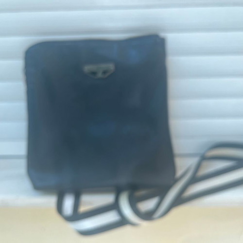 Versace Jeans black crossbody bag, leather, used