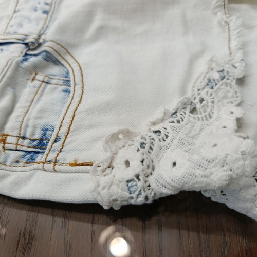 Tally Weijl women's short denim salopette used, size S, blue