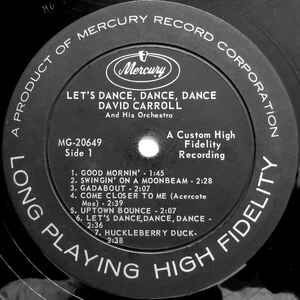 David Carroll And His Orchestra Let's Dance Dance Dance vinyl record used, pop