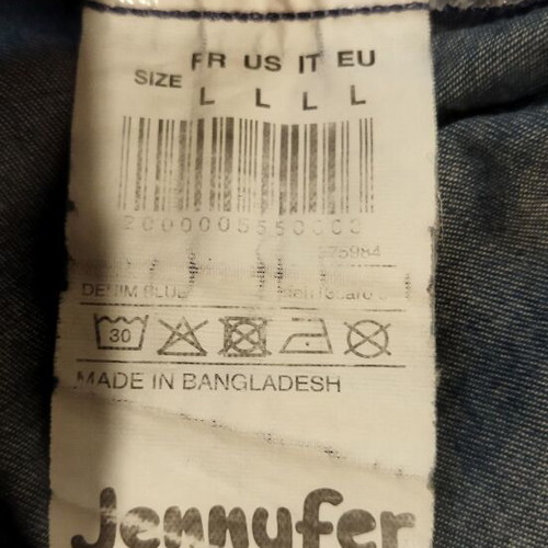 Jennyfer women's denim shirt L like new, blue